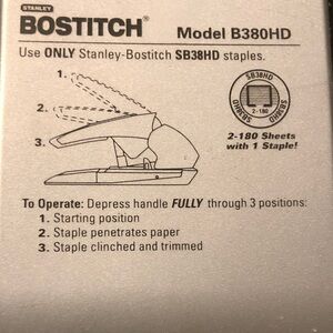 BOSTITCH Model B380HD Stapler - Silver